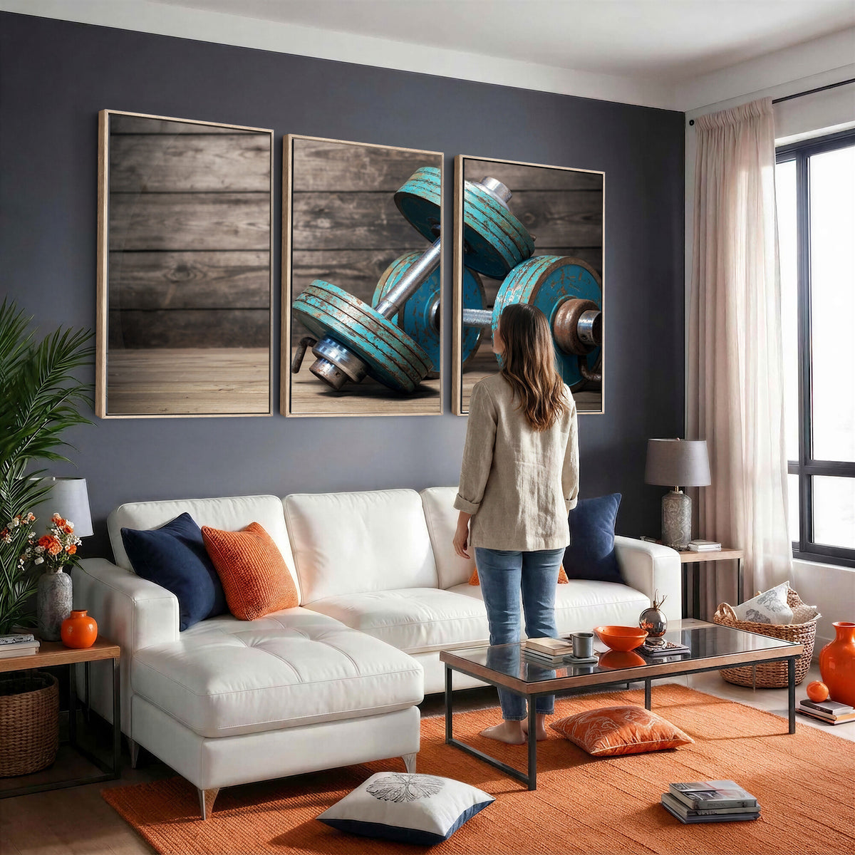 39364-MGV-CV-36X24 - Dumbbell and Sport Wall Art Canvas Print