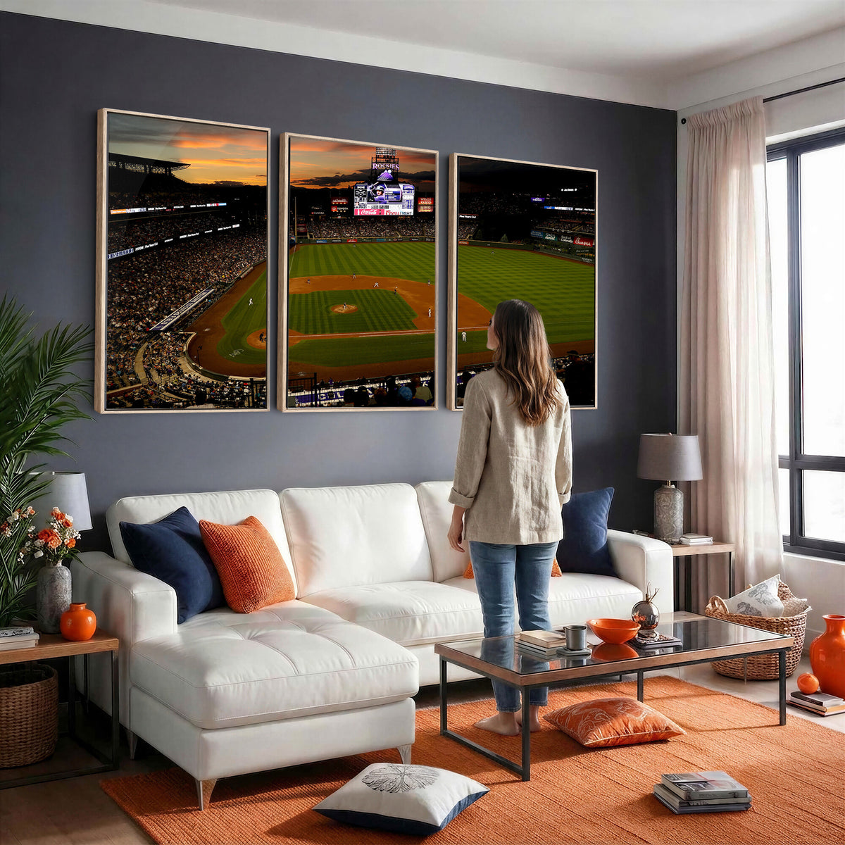 57060-MGV-CV-36X24 - Colorado Rockies Coors Field Wall Art Canvas Print - MLB Baseball Stadium