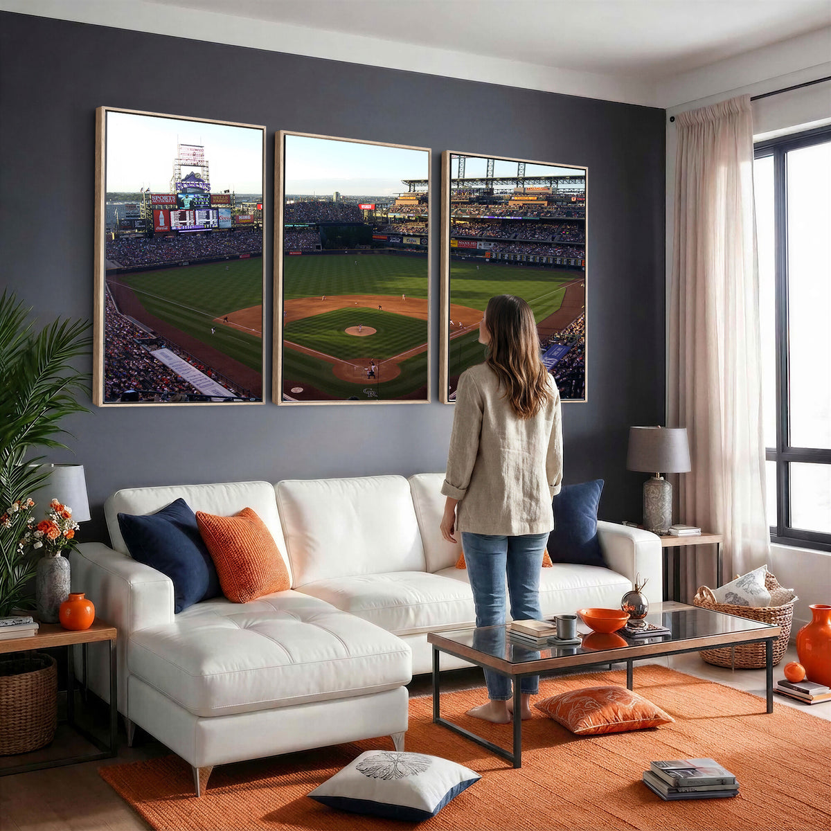 21638-MGV-CV-36X24 - Colorado Rockies Coors Field Wall Art Canvas Print, MLB Baseball Stadium