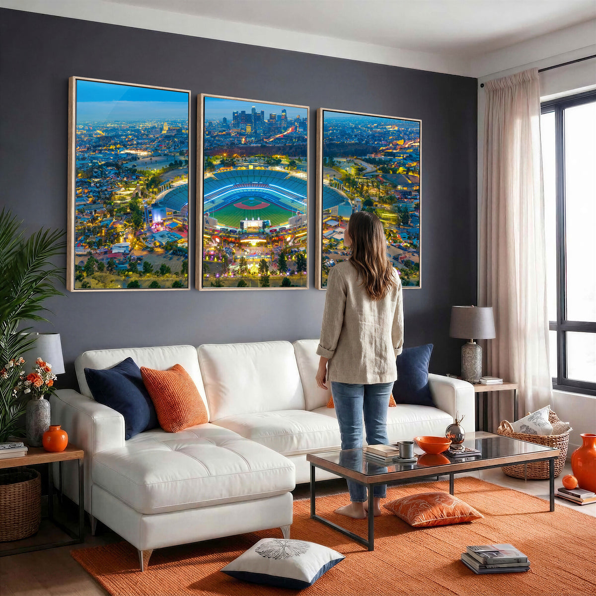 78144-MGV-CV-36X24 - Los Angeles Dodgers Wall Art Canvas, Dodger Stadium Wall Art