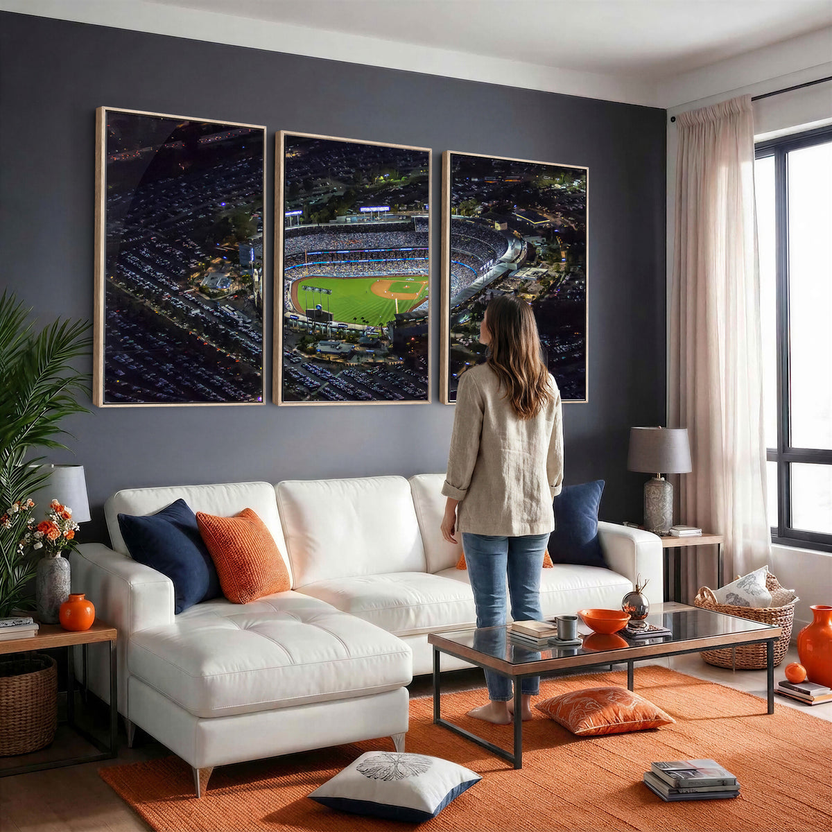 20932-MGV-CV-36X24 - Los Angeles Dodgers Dodger Stadium Wall Art Canvas Print