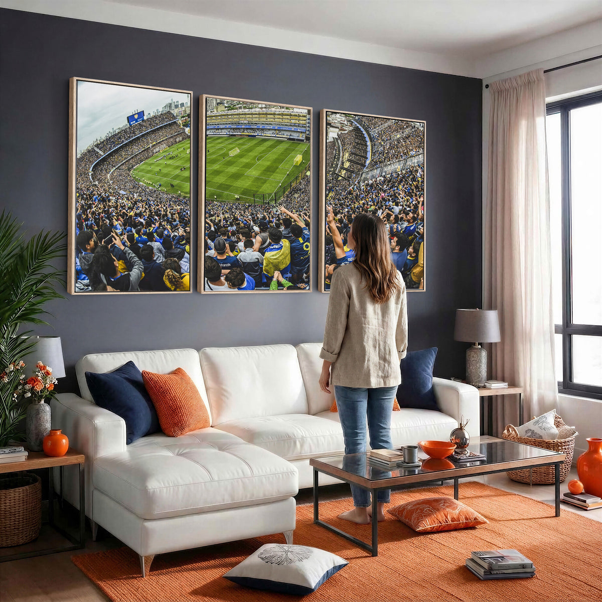 63839-MGV-CV-36X24 - Boca Juniors Soccer Team Print Wall Art, Buenos Aires Bombonera Stadium