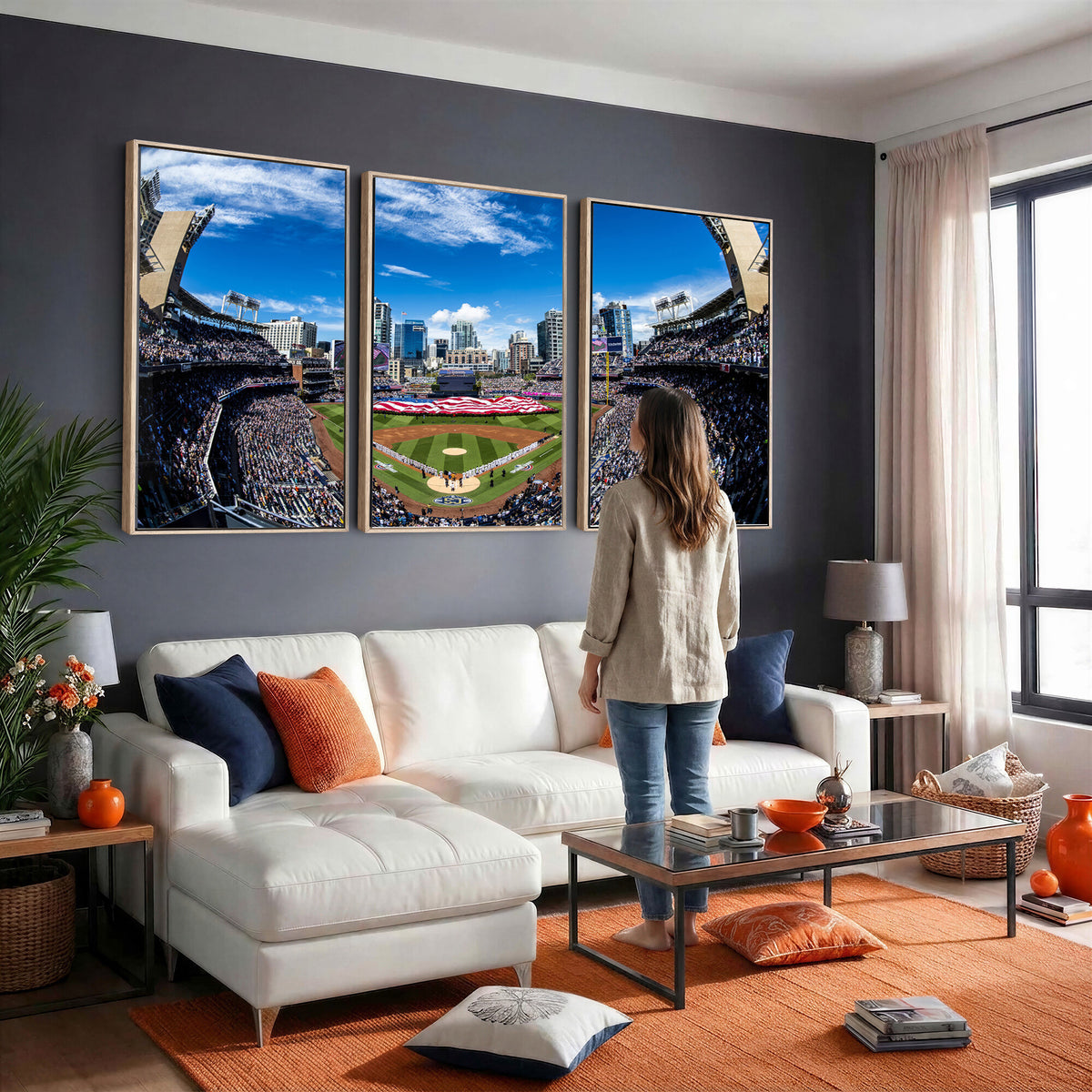 52297-MGV-CV-36X24 - San Diego Padres Baseball Team Print, Petco Park Stadium