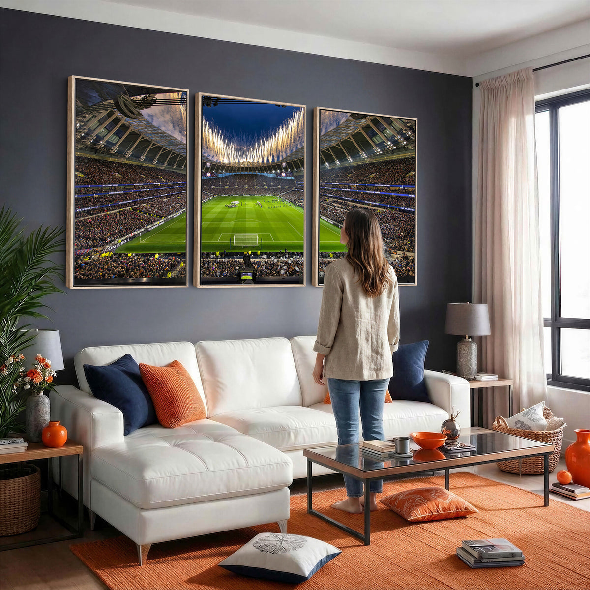 40157-MGV-CV-36X24 - Tottenham Hotspur Football Team Print, London Tottenham Hotspur Stadium Wall Art