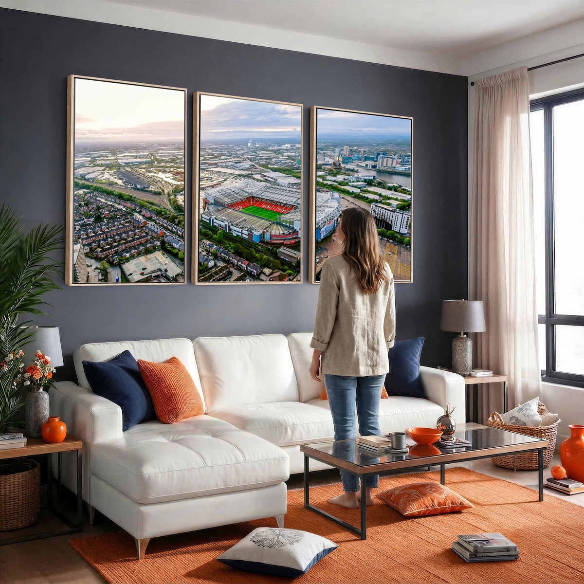 85657-MGV-CV-36X24 - Old Trafford Manchester United Stadium Wall Art Canvas Print