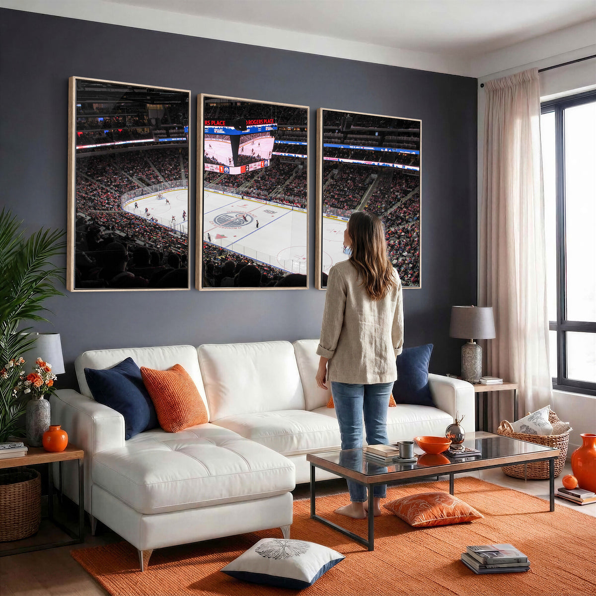 71180-MGV-CV-36X24 - Rogers Place Edmonton Oilers Ice Hockey Stadium Wall Art