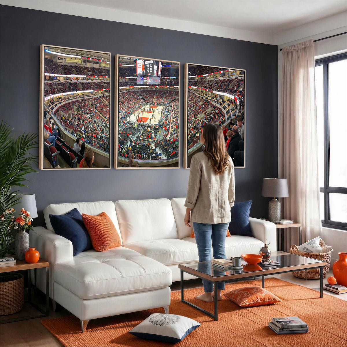 43481-MGV-CV-36X24 - United Center Chicago Bulls Stadium Wall Art Canvas Print
