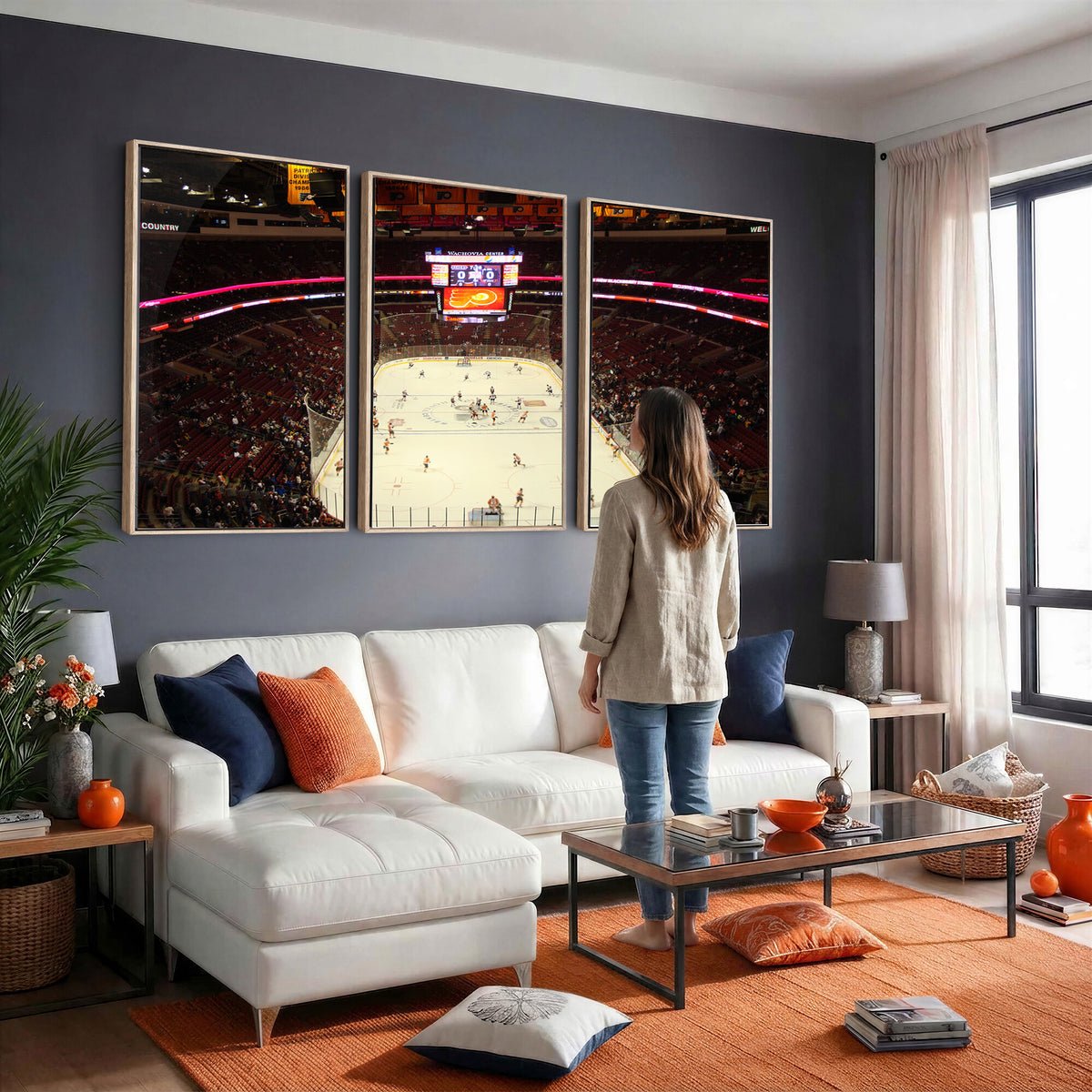 98213-MGV-CV-36X24 - Wachovia Center Prior to Flyers Game Ice Hockey Stadium