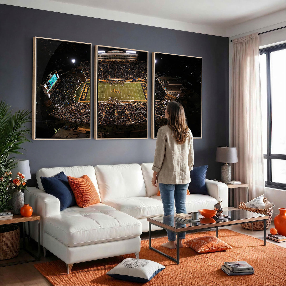 20605-MGV-CV-36X24 - Wake Forest University Demon Deacons Canvas Print, Football Team Wall Art