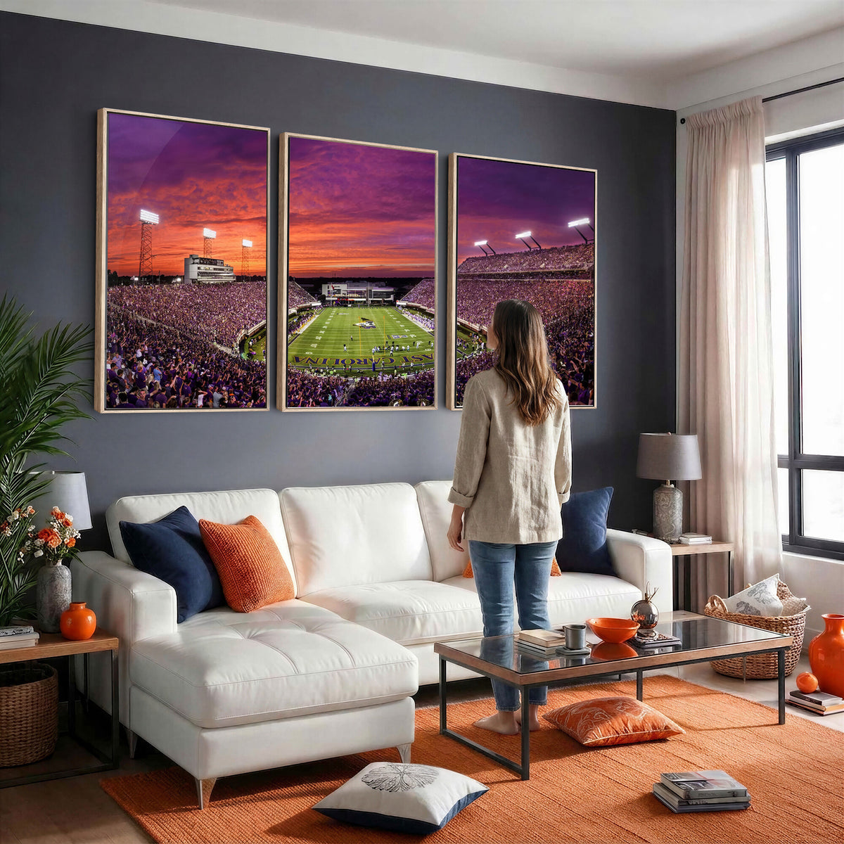 88575-MGV-CV-36X24 - East Carolina University Pirates Football Print Canvas- Greenville Dowdy-Ficklen Stadium Wall Art