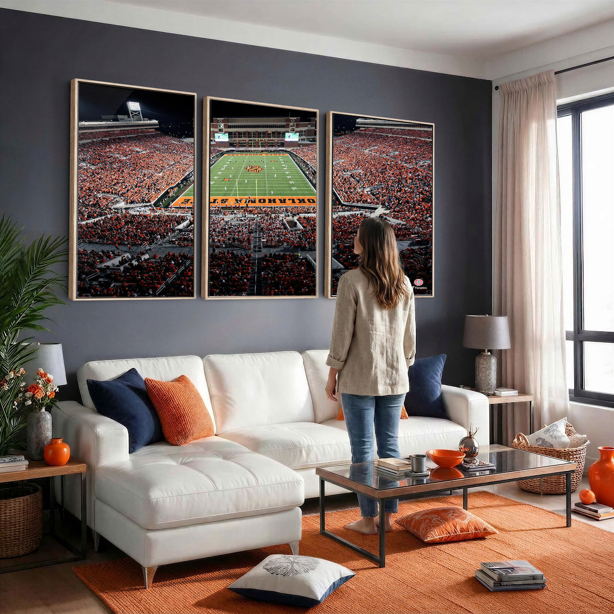 81675-MGV-CV-36X24 - Oklahoma State Cowboys Canvas Print, Football Team Print