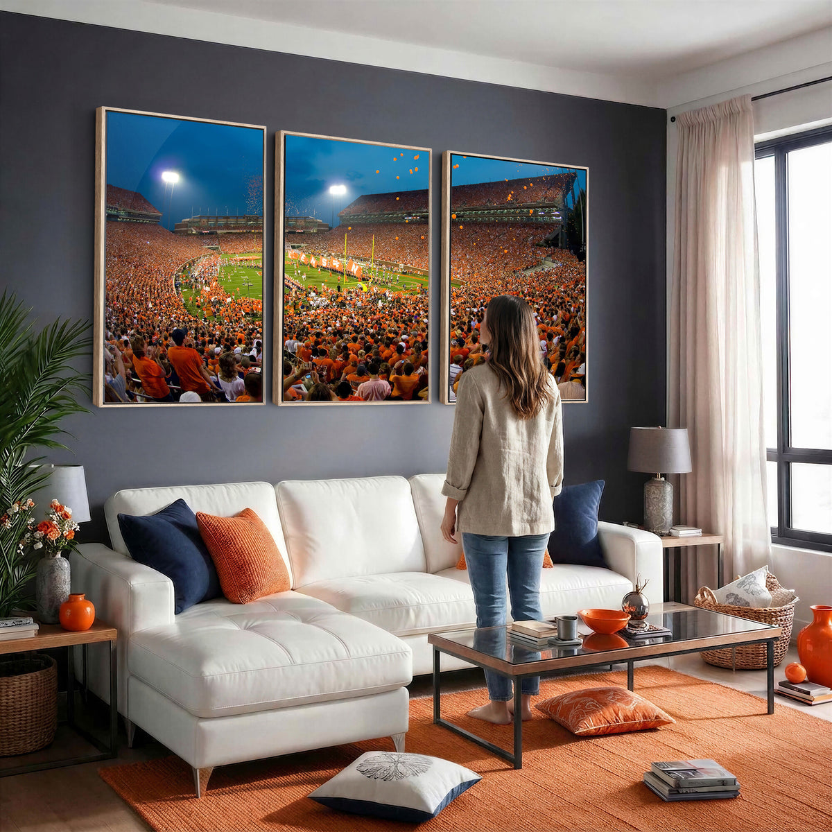 26196-MGV-CV-36X24 - Clemson University Tigers Football Team Print, Clemson