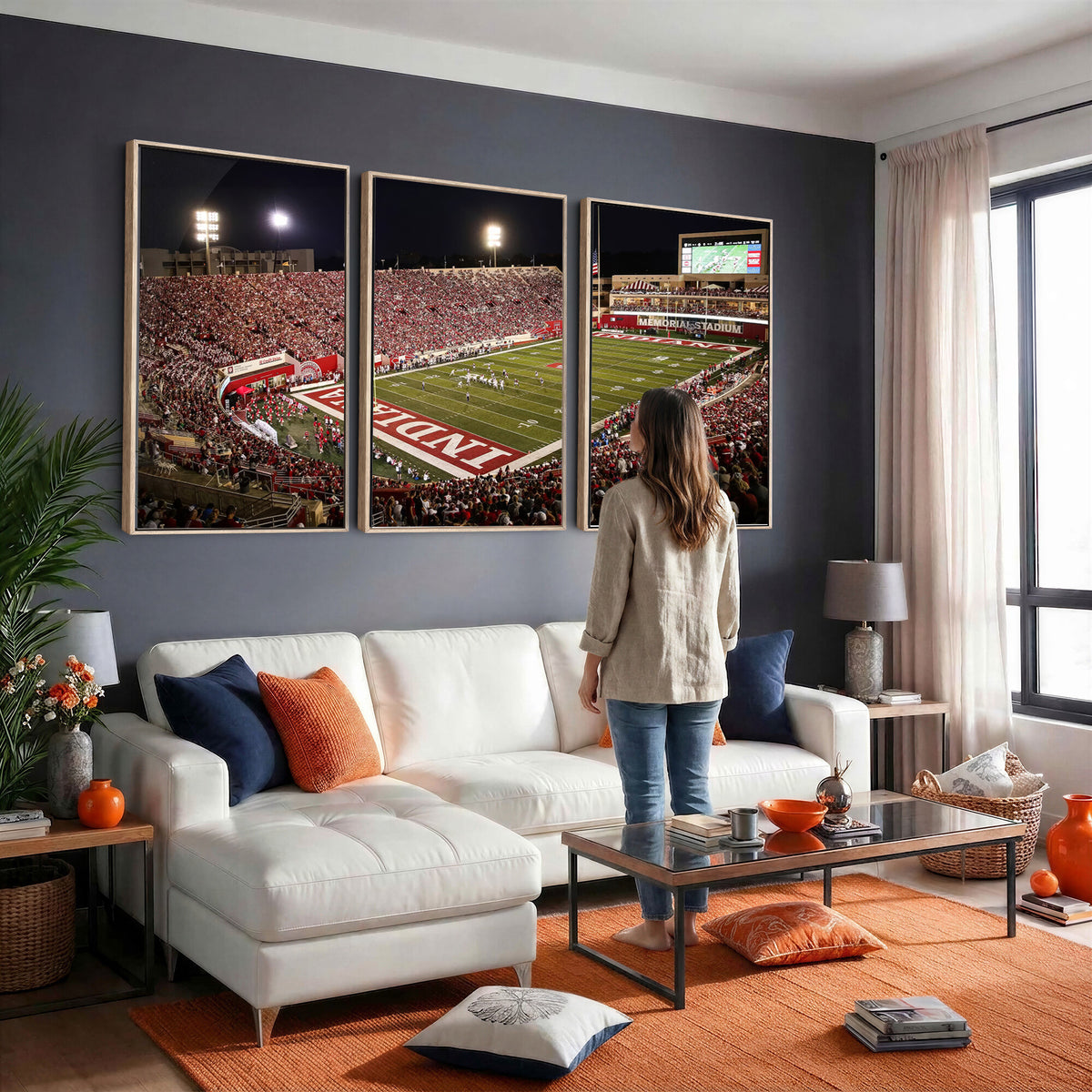 82748-MGV-CV-36X24 - Indiana University Hoosiers Football Team Print Canvas