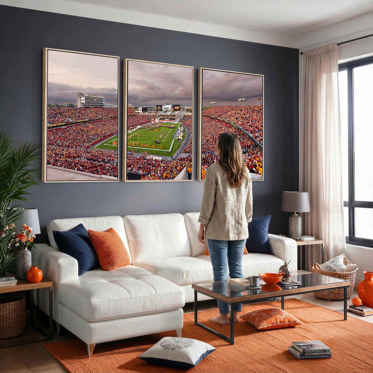 50373-MGV-CV-36X24 - Iowa State University Cyclones Football Team Print, Ames