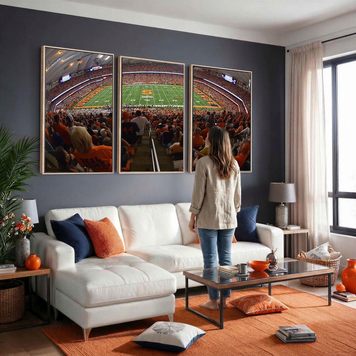 43291-MGV-CV-36X24 - Syracuse University Orange Football Canvas Print, Football Team Print - Syracuse JMA Wireless Dome