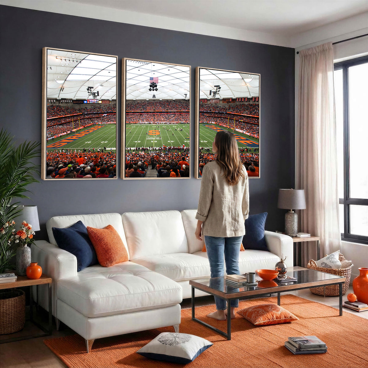 78104-MGV-CV-36X24 - Syracuse University Orange Football Team Print, Syracuse