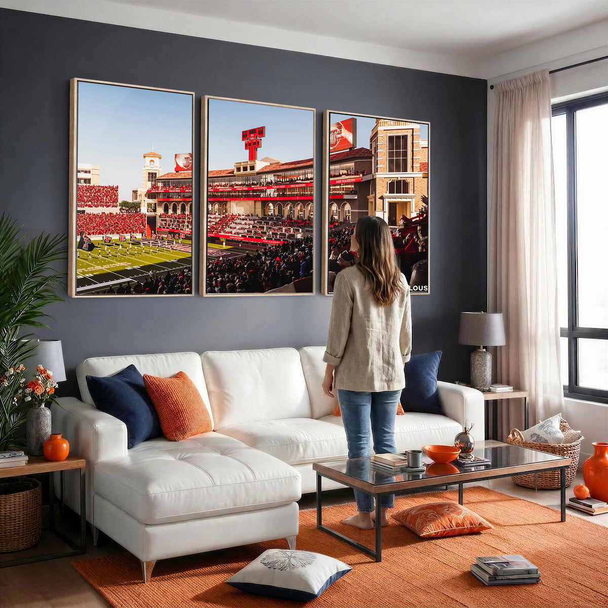 89744-PAN-FL-20X10 - Jones AT&T Stadium Texas Tech Red Raiders Wall Art | Large Att Stadium Canvas Print | College