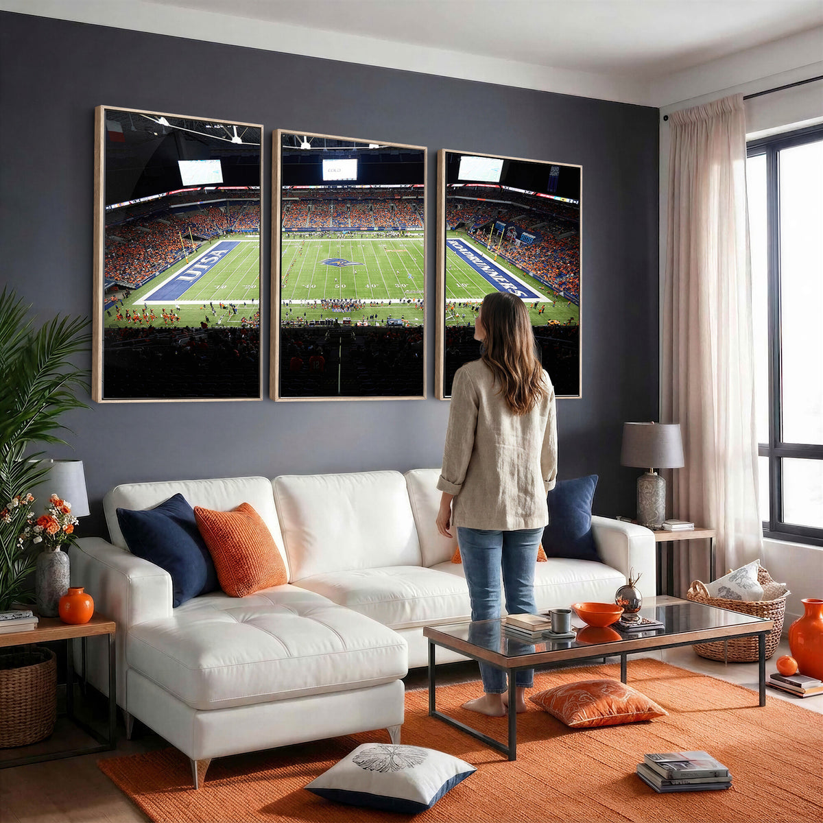 98617-MGV-CV-36X24 - The University of Texas at San Antonio Roadrunners Football Team Print, San Antonio Alamodome