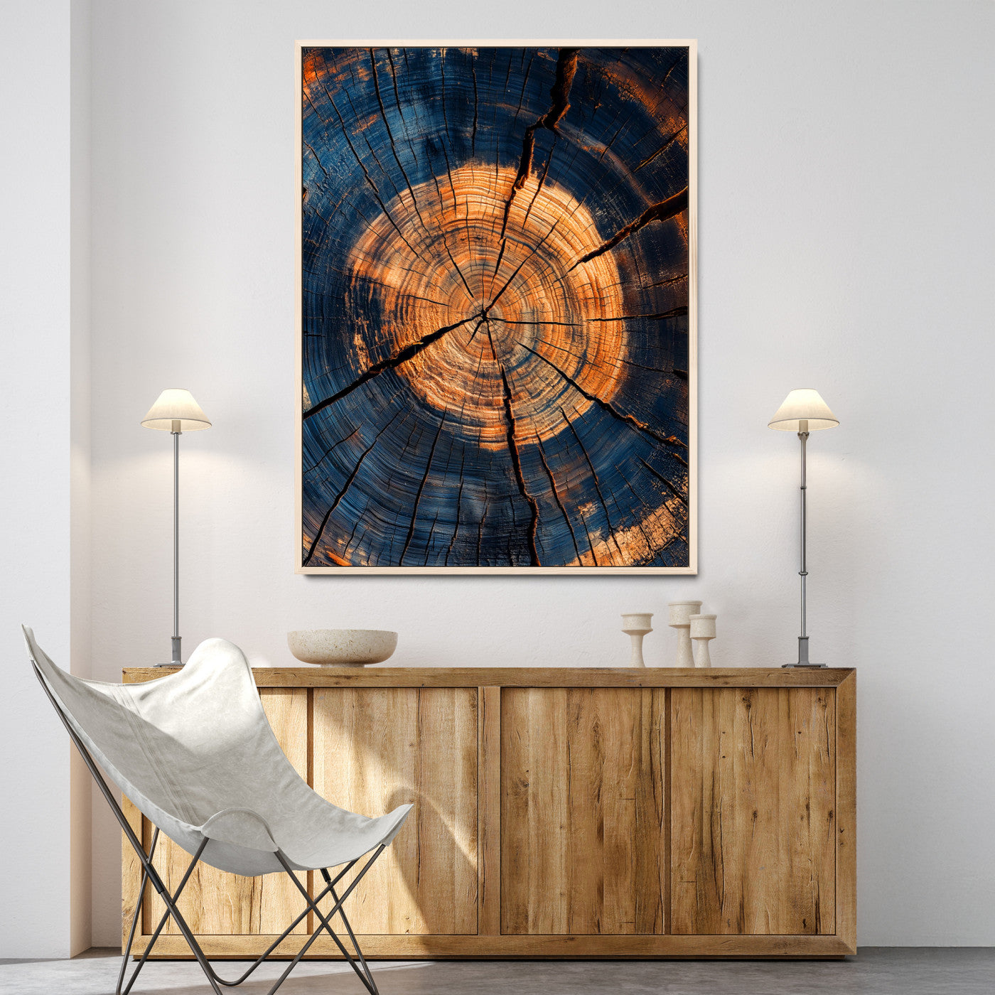 Framed Tree Rings Art Print, Framed Rustic Texture Art Picture Print, Wood Grain Perfect Rustic Industrial Decor, Framed Tree Rings Art