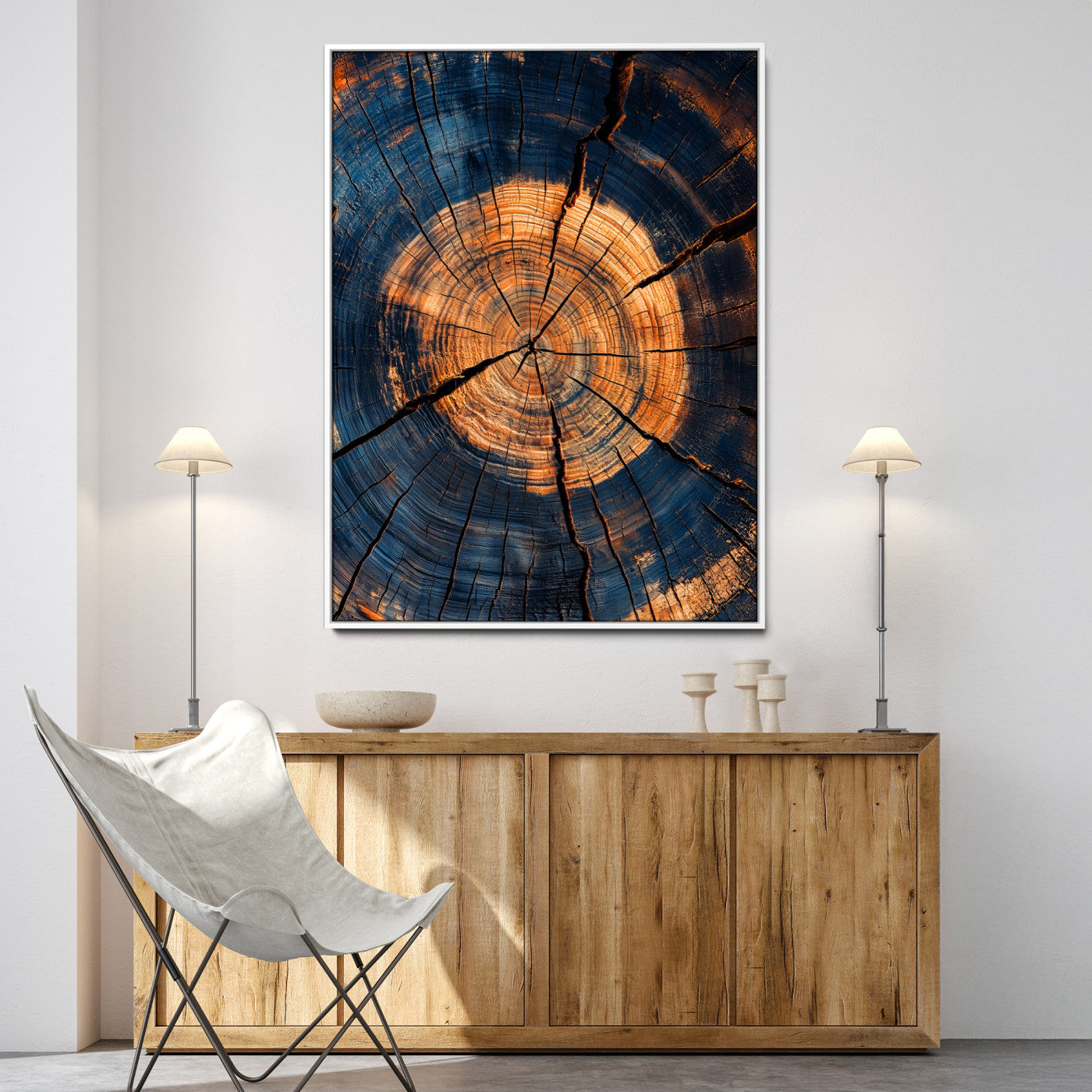 Framed Tree Rings Art Print, Framed Rustic Texture Art Picture Print, Wood Grain Perfect Rustic Industrial Decor, Framed Tree Rings Art