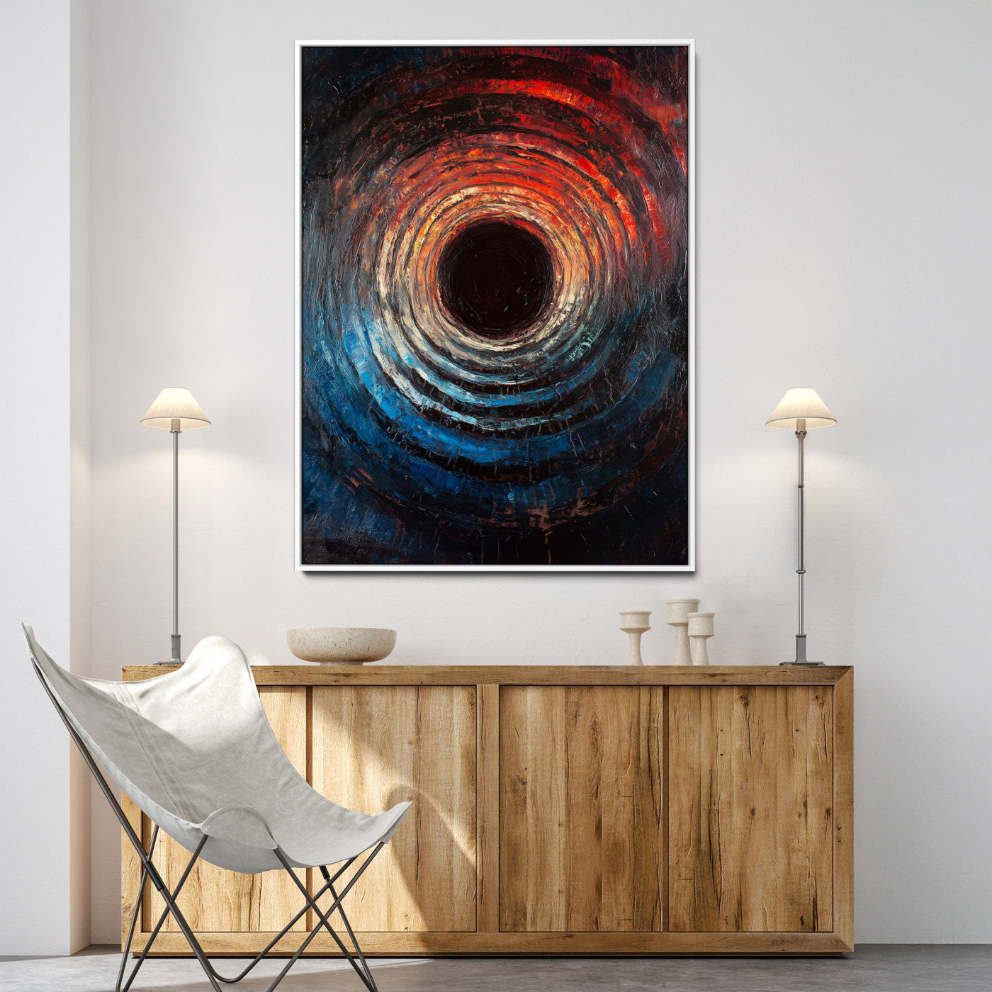 Wood Vortex Wall Art Canvas Print, Framed Abstract Swirl Art Picture Print, Wood Tree Texture Perfect Modern Decor, Framed Wood Vortex, Wood