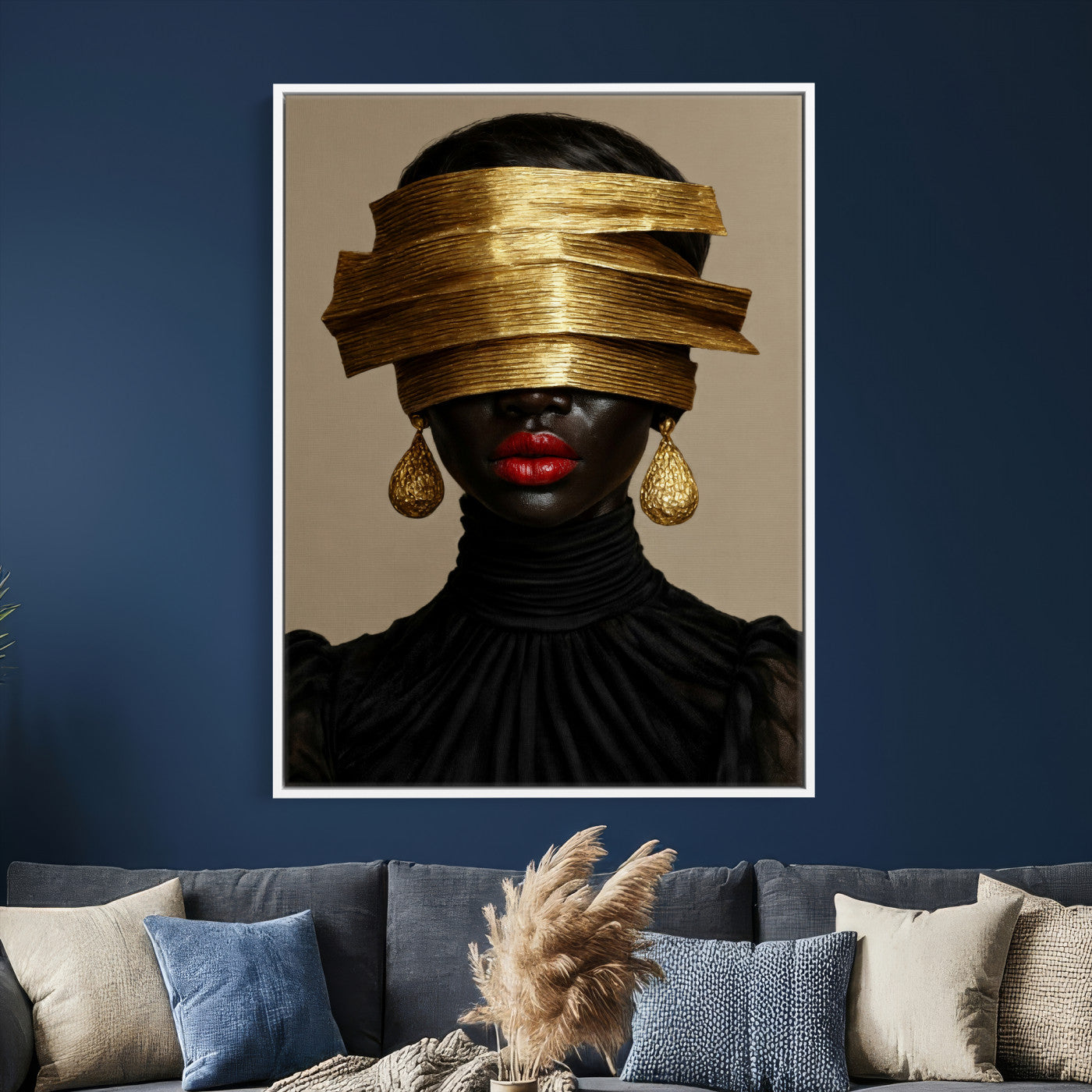 8151788X6-MGV-CV-24X36 - Abstract Afro American Women Wall Art Canvas Print