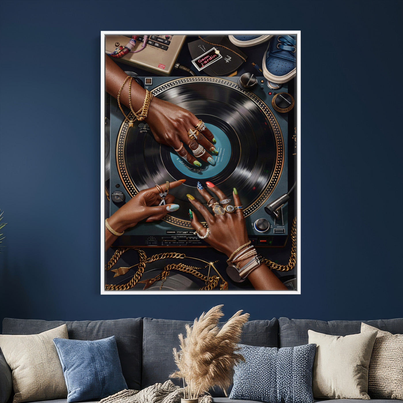 8151788R6-MGV-CV-24X36 - Black Woman Art, Black Woman Wall Art, Trendy Wall Art, Black Girl Wall Art