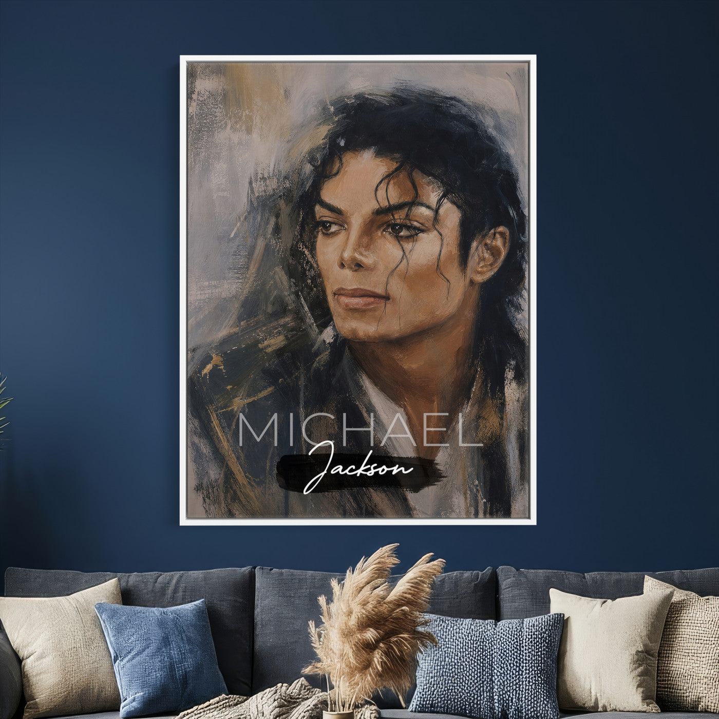 56470210-MGV-CV-24X36 - Micheal Jackson Portre Wall Art Canvas Print