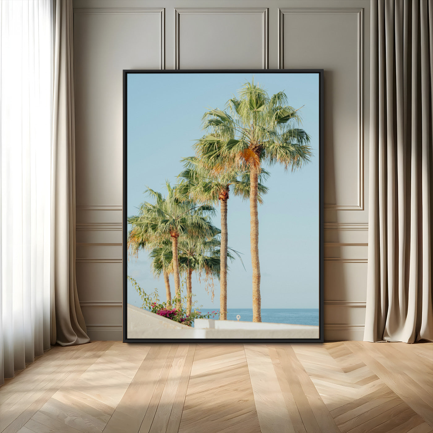MGV-FC-24X36 - Tropical Ocean Canvas Print – Beach Coastal Wall Art Canvas Print, Framed Nautical Decor for Home,