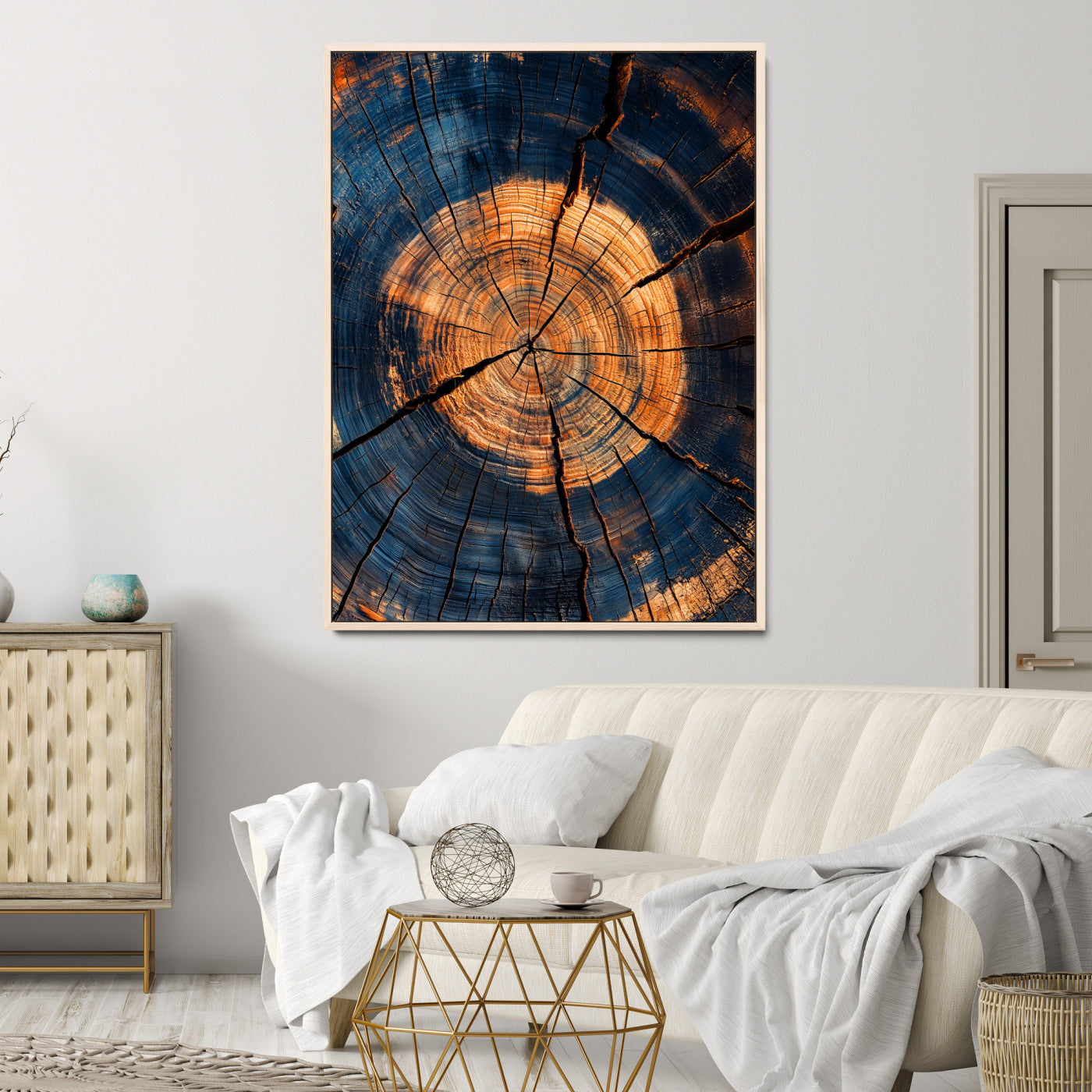 Framed Tree Rings Art Print, Framed Rustic Texture Art Picture Print, Wood Grain Perfect Rustic Industrial Decor, Framed Tree Rings Art