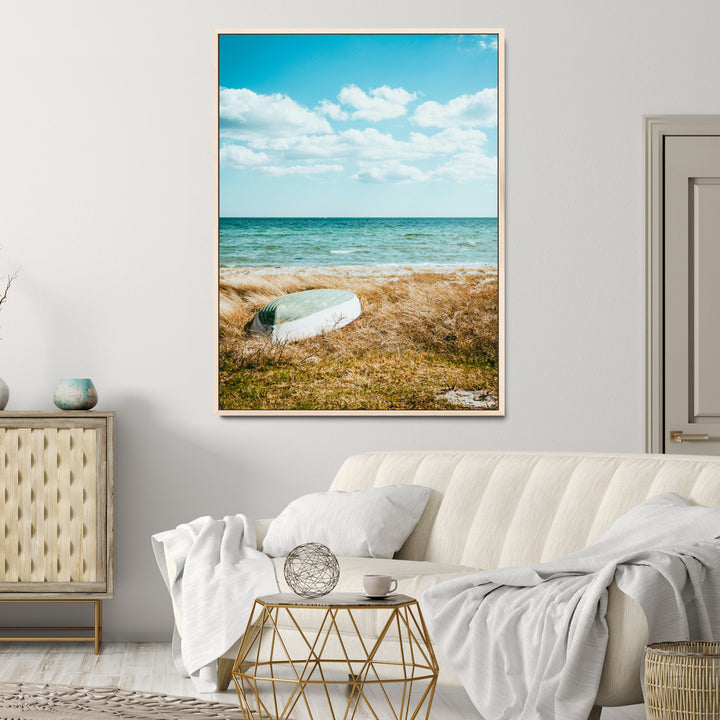 Coastal Serenity Wall Art Canvas Print, Framed Ocean View Art
