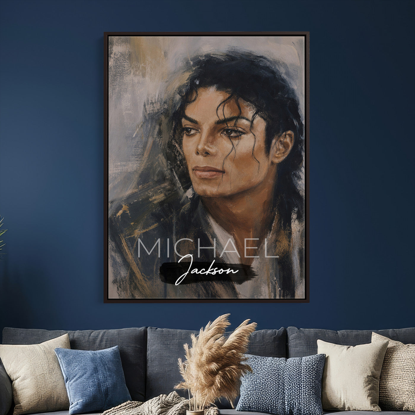 56470210-MGV-CV-24X36 - Micheal Jackson Portre Wall Art Canvas Print