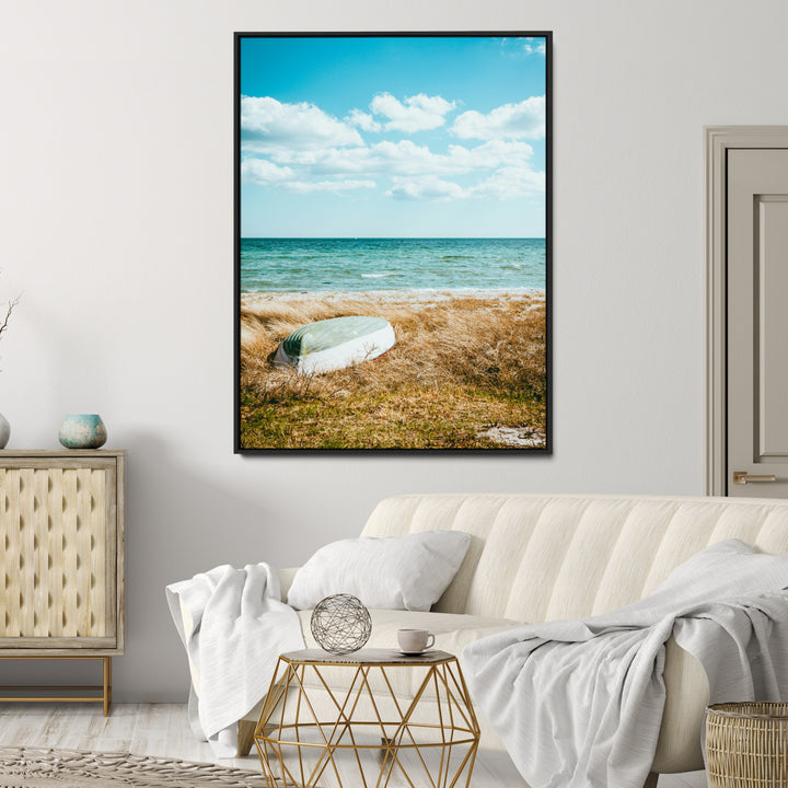 Coastal Serenity Wall Art Canvas Print, Framed Ocean View Art