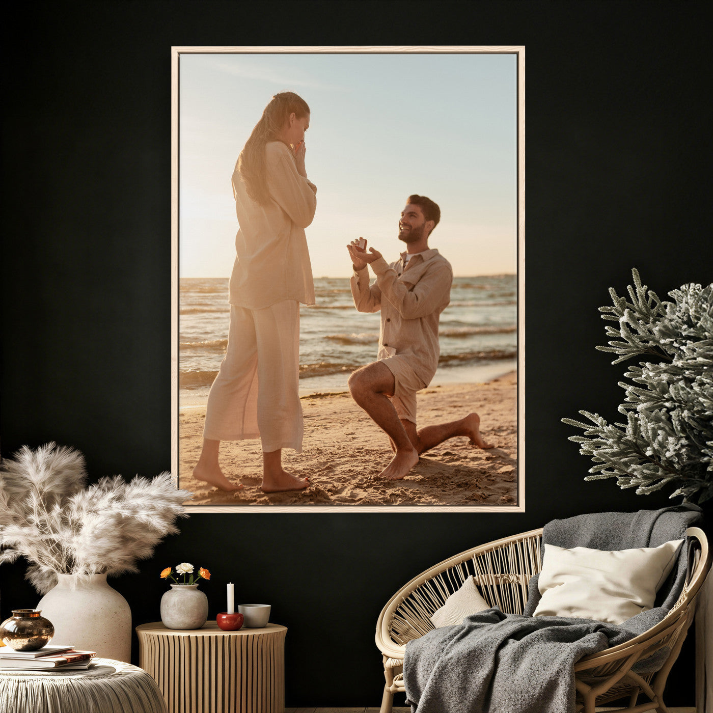 38460512D3-MGV-CV-24X36 - Custom Photo Canvas Print, Personalized Picture Wall Art, Your Image on Canvas, Family Portrait Gift