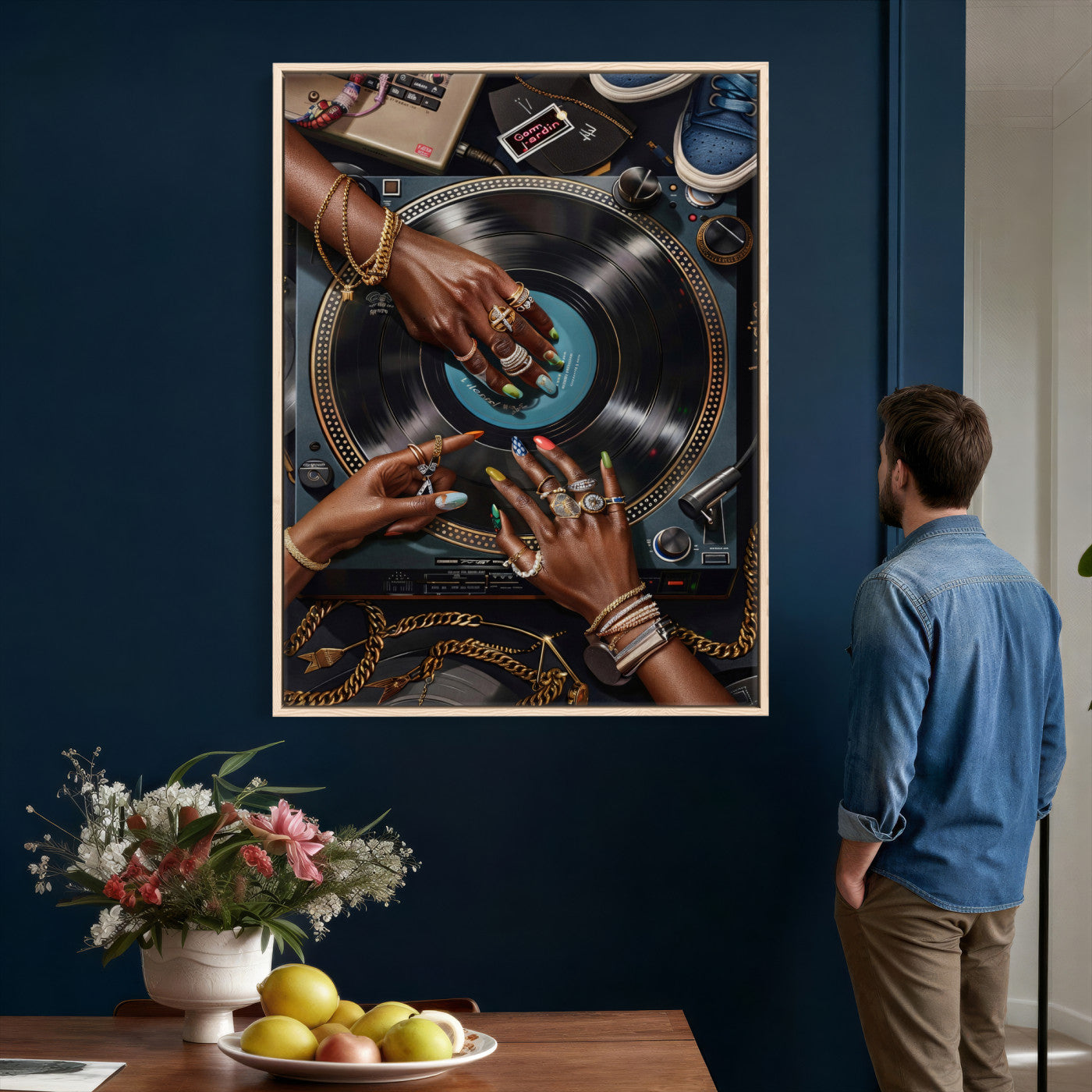 8151788R6-MGV-CV-24X36 - Black Woman Art, Black Woman Wall Art, Trendy Wall Art, Black Girl Wall Art