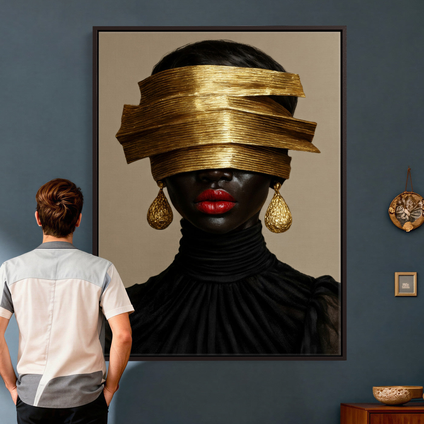 8151788X6-MGV-CV-24X36 - Abstract Afro American Women Wall Art Canvas Print