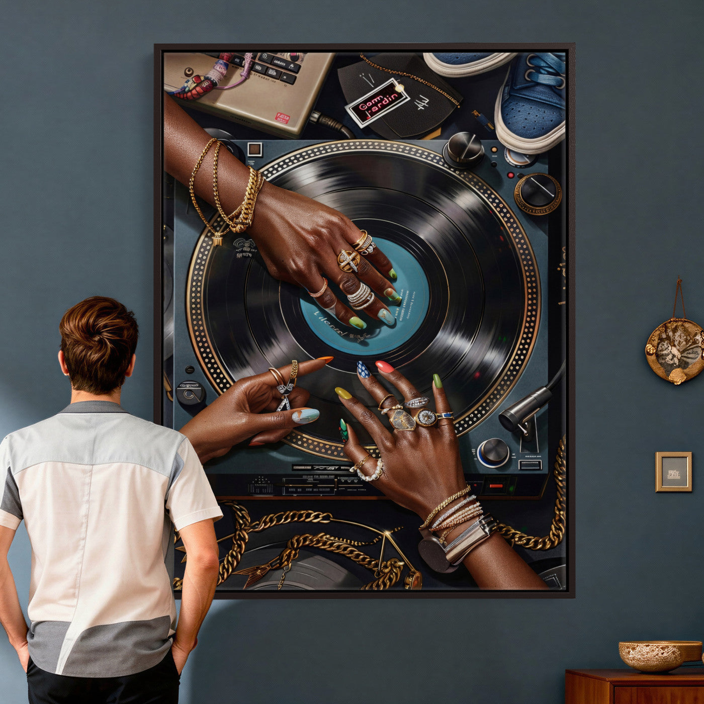 8151788R6-MGV-CV-24X36 - Black Woman Art, Black Woman Wall Art, Trendy Wall Art, Black Girl Wall Art