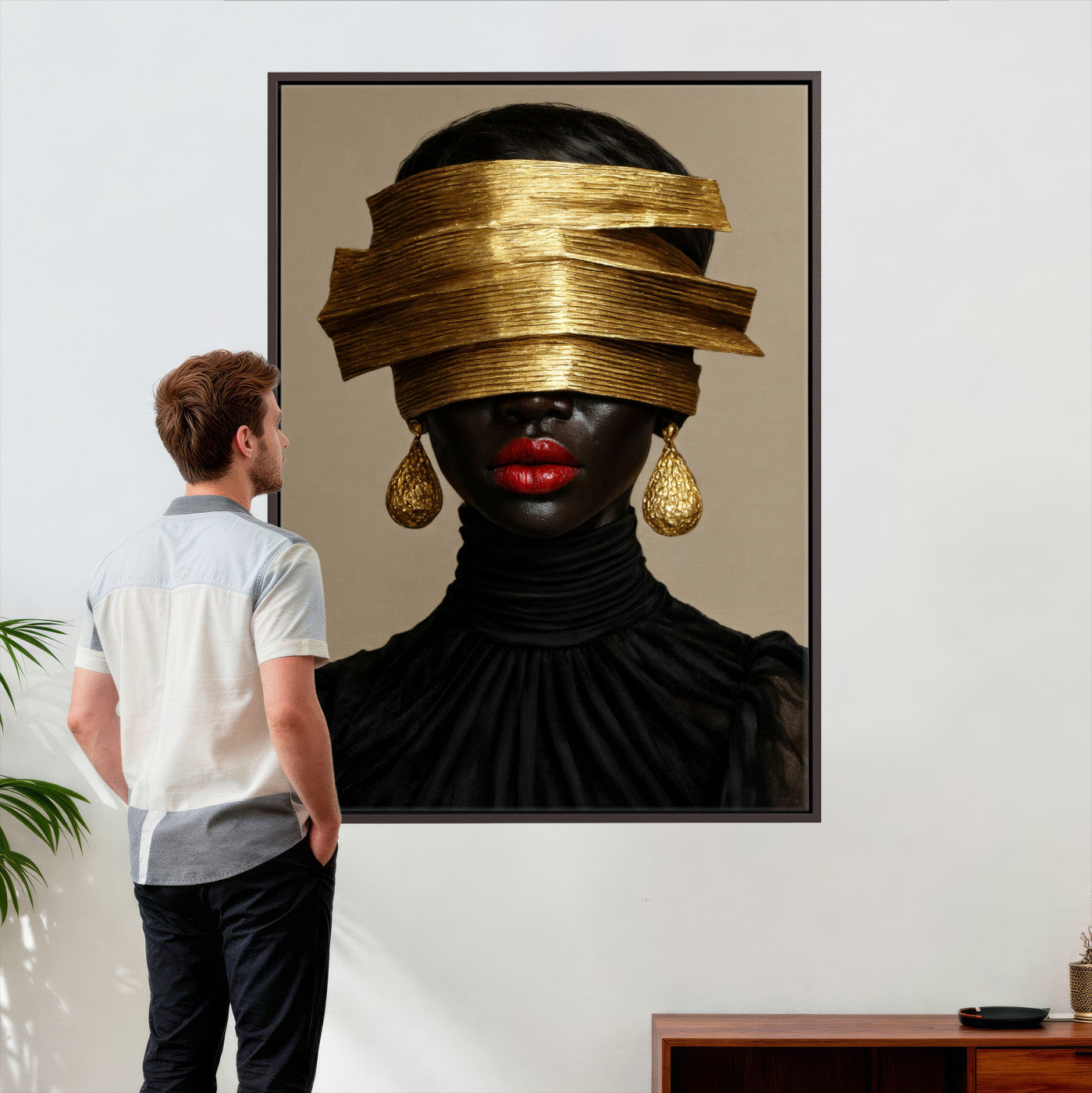 8151788X6-MGV-CV-24X36 - Abstract Afro American Women Wall Art Canvas Print