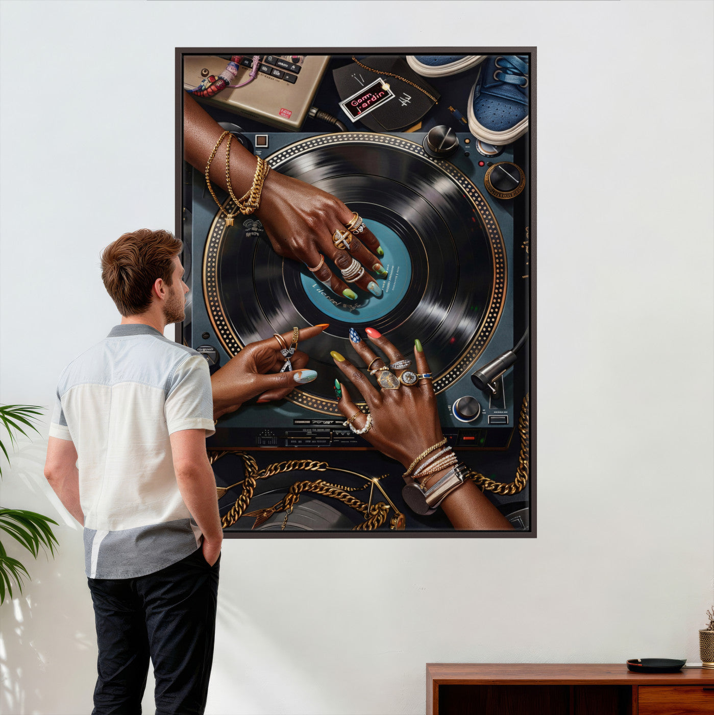 8151788R6-MGV-CV-24X36 - Black Woman Art, Black Woman Wall Art, Trendy Wall Art, Black Girl Wall Art