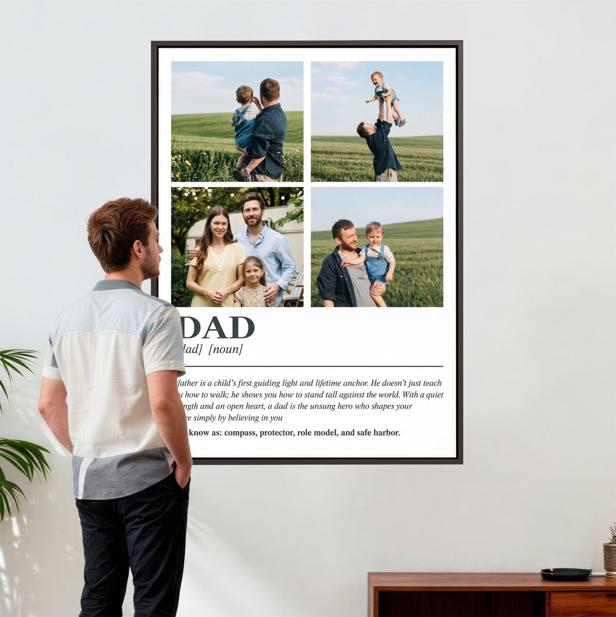 Custom dad definition canvas, print option