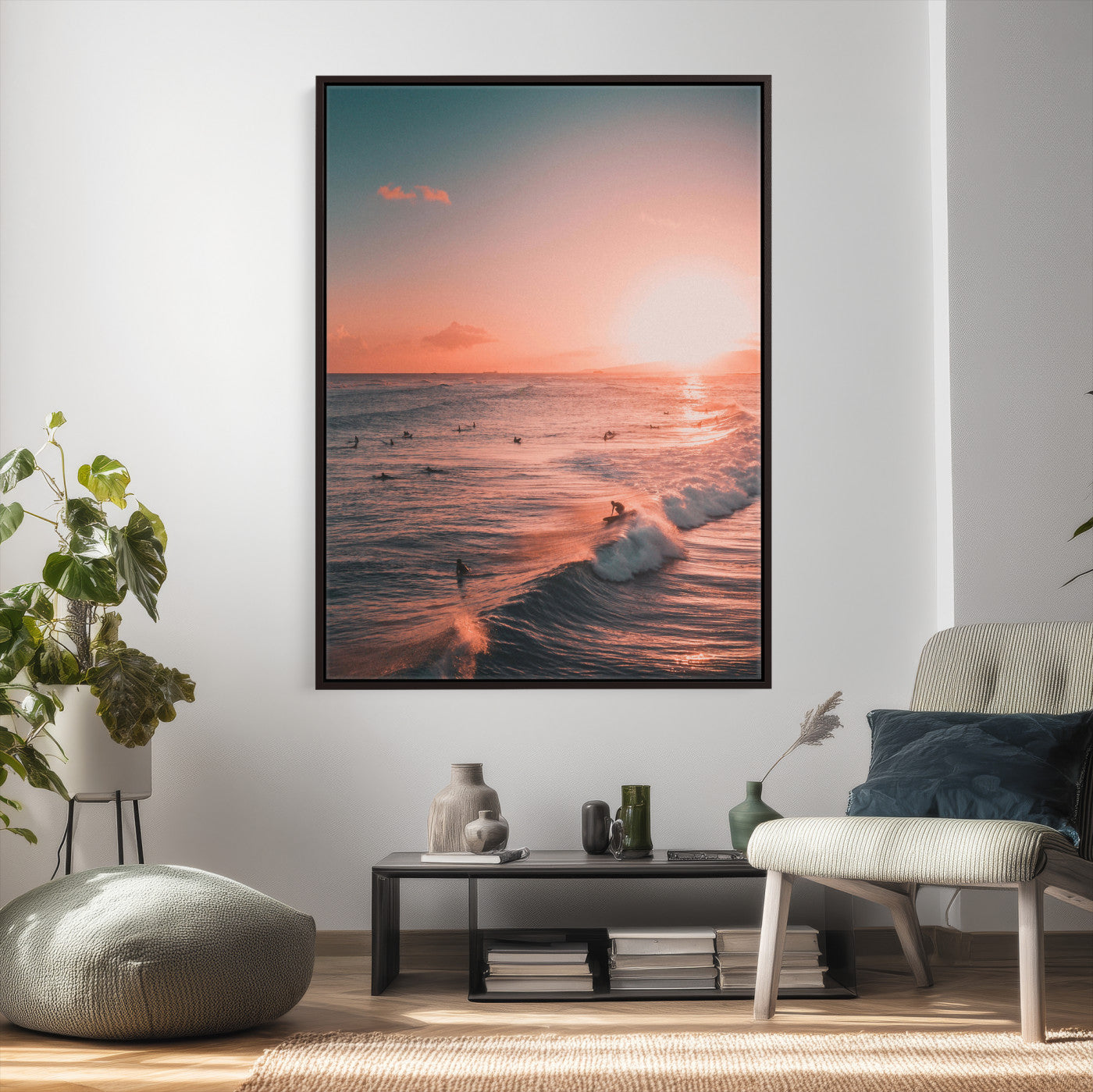 29099392-MGV-CV-24X36 - Sunset Ocean Wall Art Canvas Print