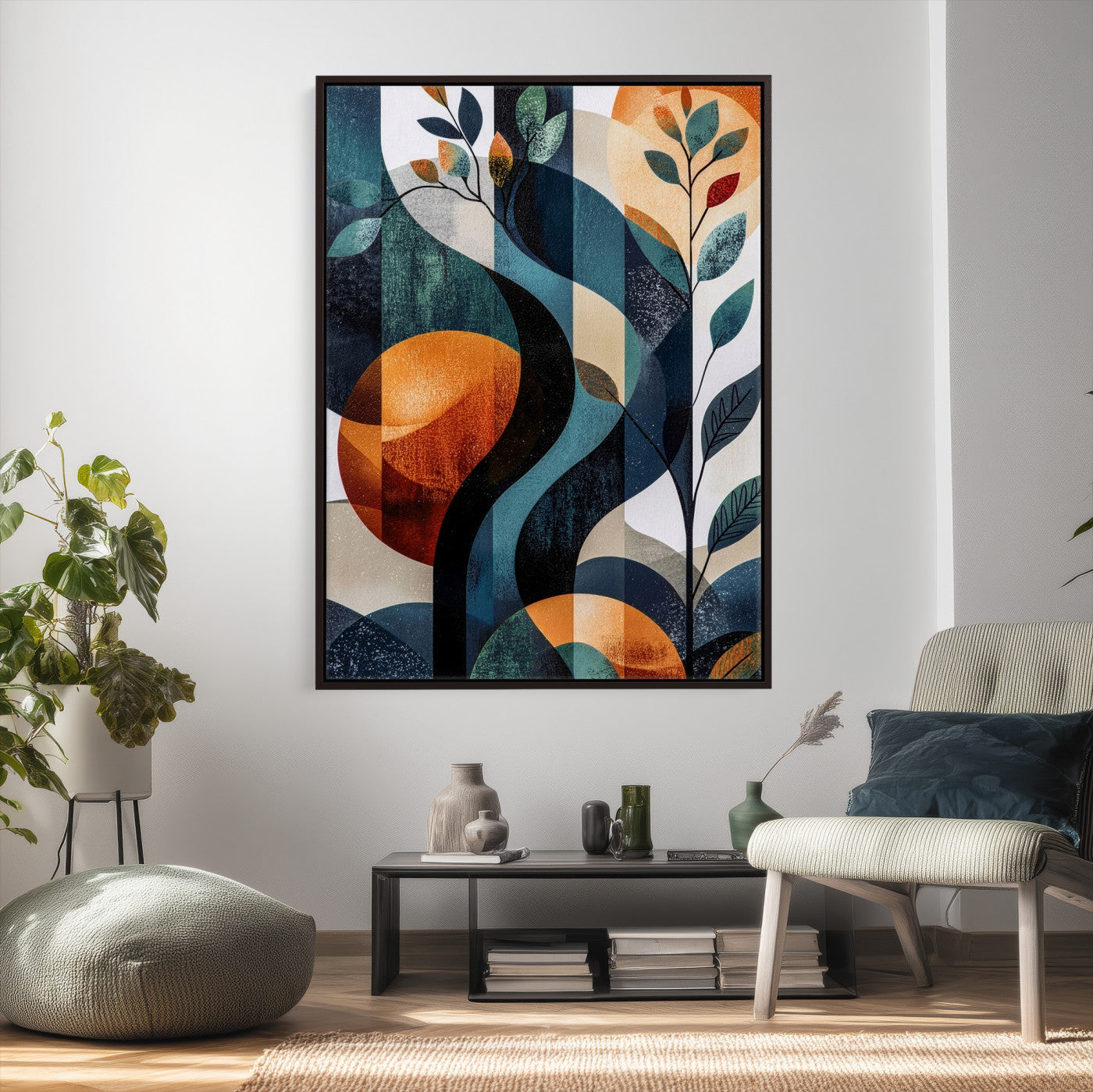 92534005-MGV-CV-24X36 - Abstract Flower Wall Art Canvas Print