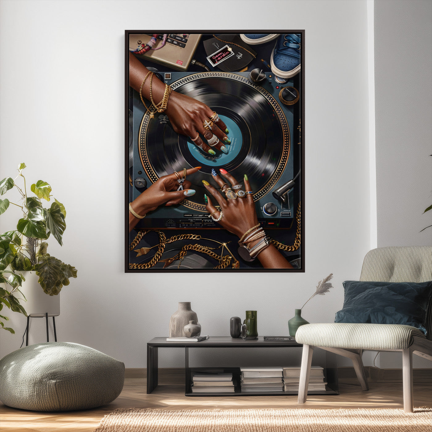 8151788R6-MGV-CV-24X36 - Black Woman Art, Black Woman Wall Art, Trendy Wall Art, Black Girl Wall Art
