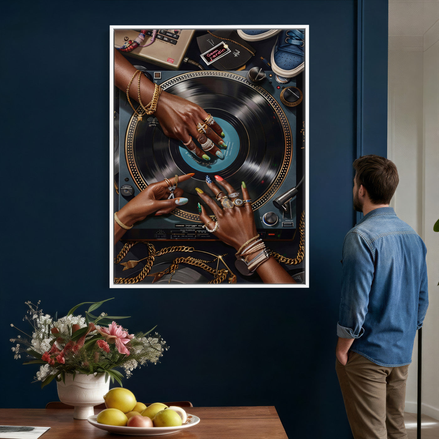 8151788R6-MGV-CV-24X36 - Black Woman Art, Black Woman Wall Art, Trendy Wall Art, Black Girl Wall Art