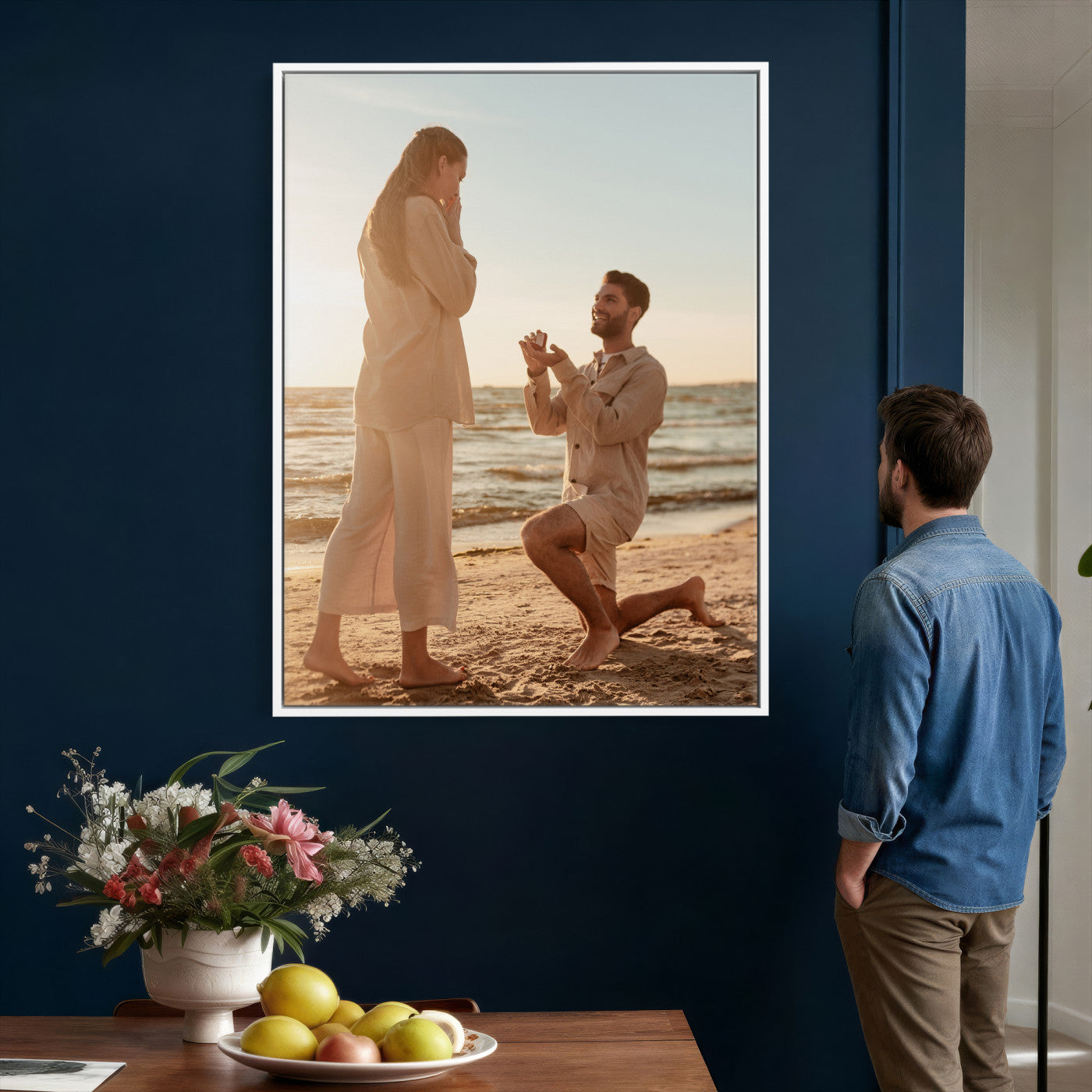 38460512D3-MGV-CV-24X36 - Custom Photo Canvas Print, Personalized Picture Wall Art, Your Image on Canvas, Family Portrait Gift
