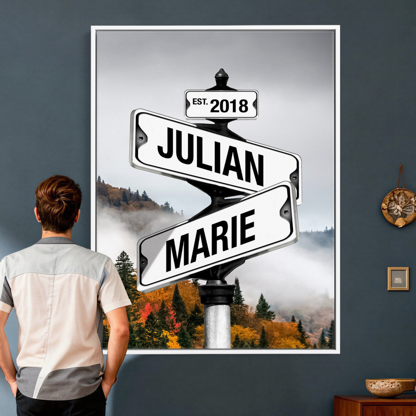 86607535-MGV-CV-24X36 - Personalized World Map Wall Art Print