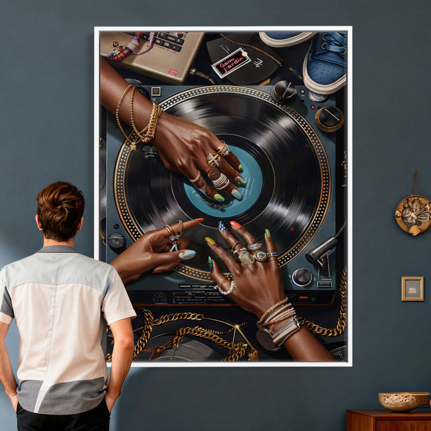 8151788R6-MGV-CV-24X36 - Black Woman Art, Black Woman Wall Art, Trendy Wall Art, Black Girl Wall Art