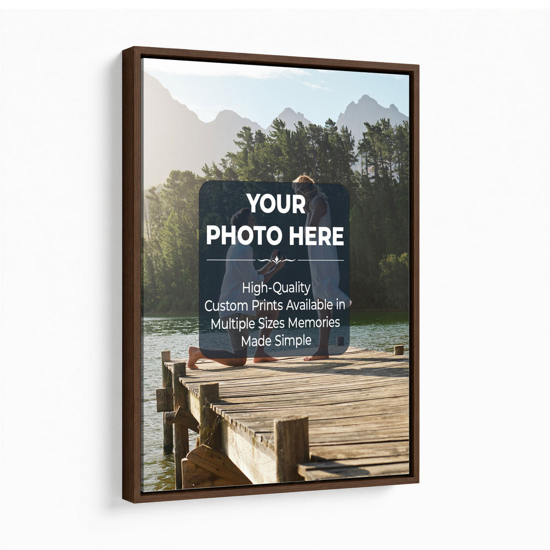 Custom Photo Canvas Print with Frame, Personalized Picture Wall Art