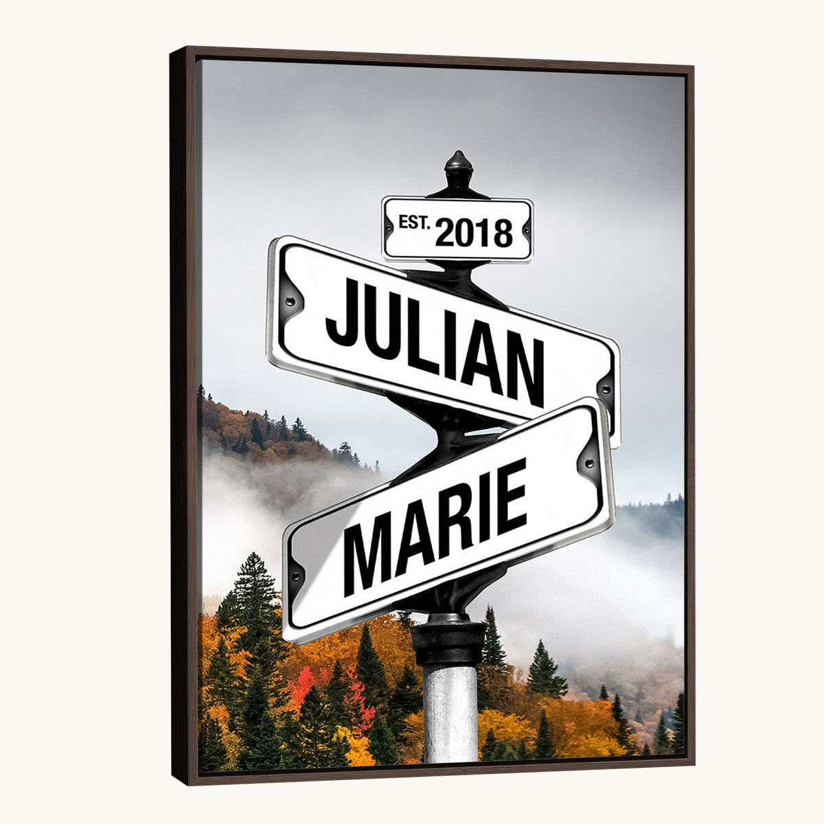 21375959-_Poster-30x20 - Personalized Name Sign Canvas, Custom Street Sign Wall Art for Family