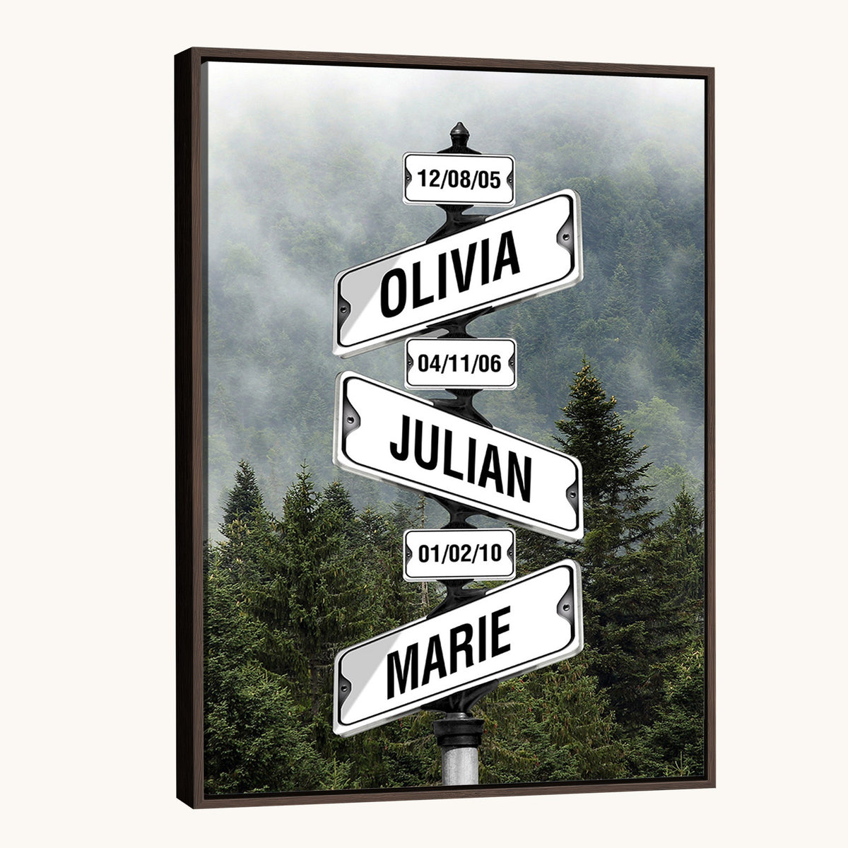 78367502-_Poster-30x20 - Custom Signpost Canvas Wall Art, Personalized Family Street Names Sign